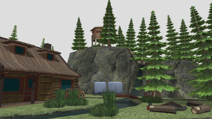 DAE Diorama - Forest Loner 3D Model