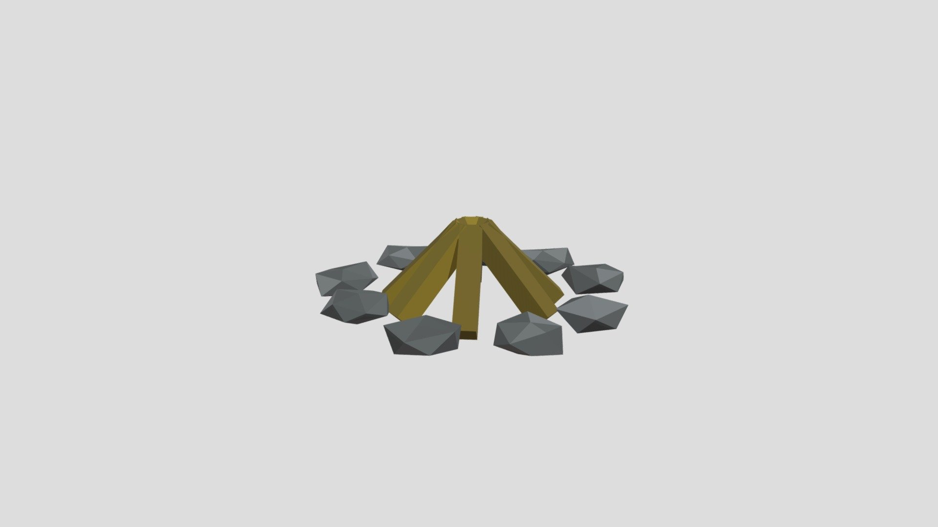 Campfire Low-Poly