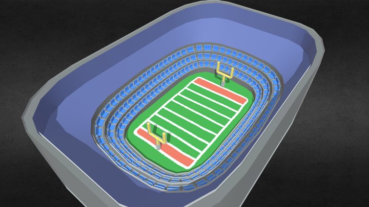 Football Stadium 3D Model