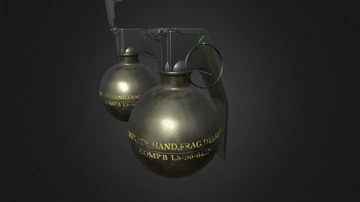 M67 Fragmentation Grenade 3D Model