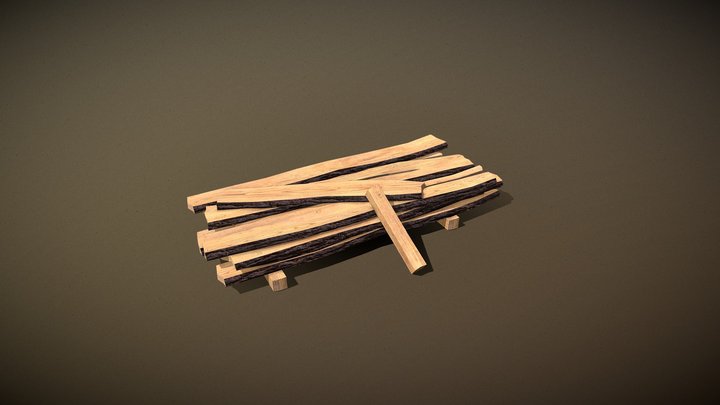 Lumber Stack, Timber, Wood Planks 3D Model