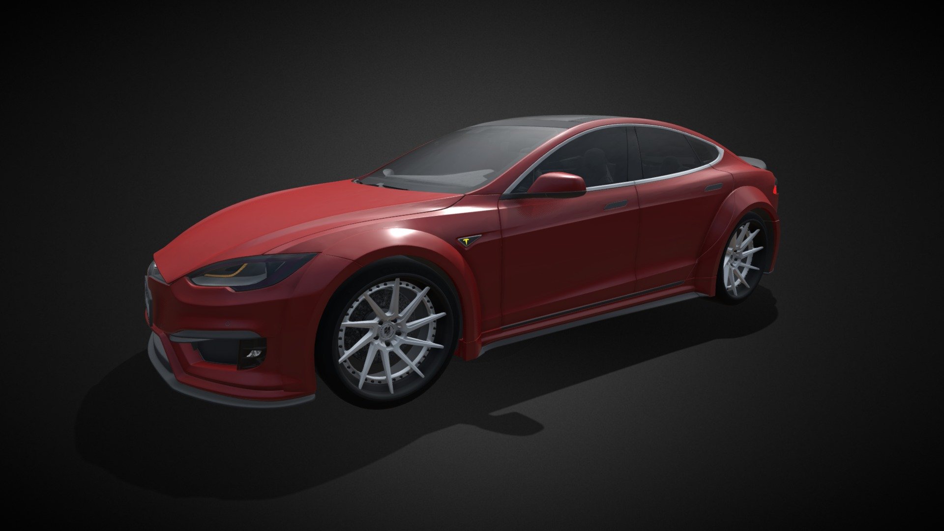 Tesla Model P100D Download Free 3D model by Ameer Studio