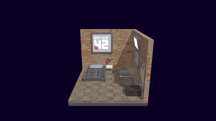 Rest Room Environment for Barque 42 Game Studio 3D Model