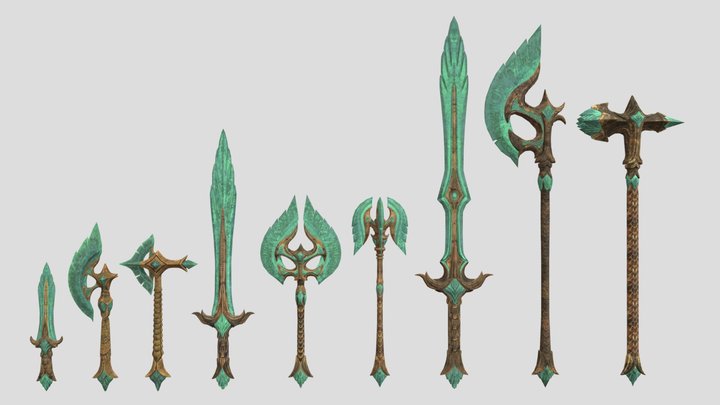 TESB Glass Weapons Kit – Free 3D Model STL