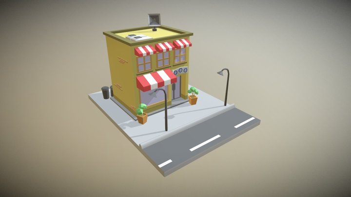 Low Poly Shop 3D Model