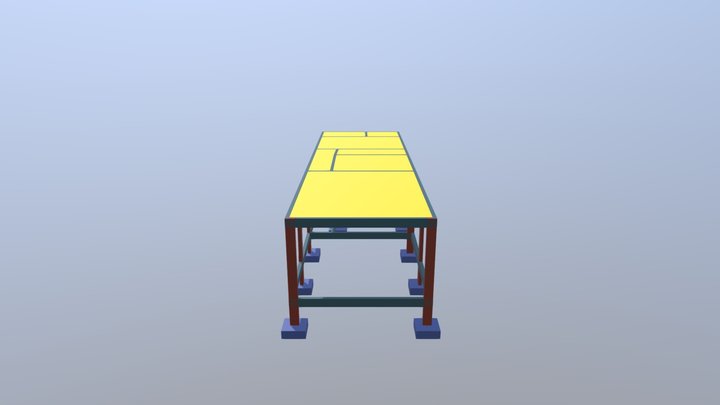Residência unifamiliar 70m², concreto armado. 3D Model