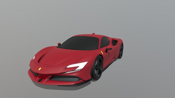 2020 Ferrari SF90 Stradale 3D Model