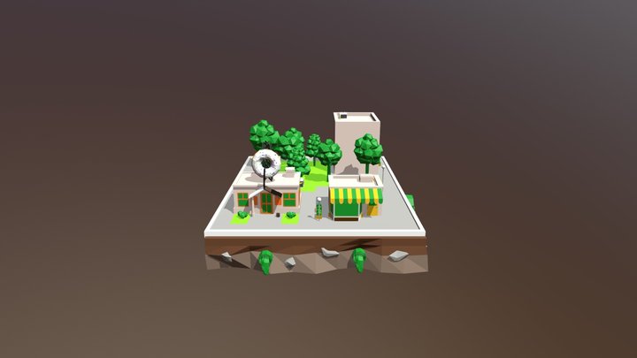 Lowpoly City 3D Model