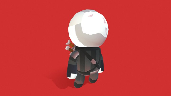 The Witcher Stickman 3D Model