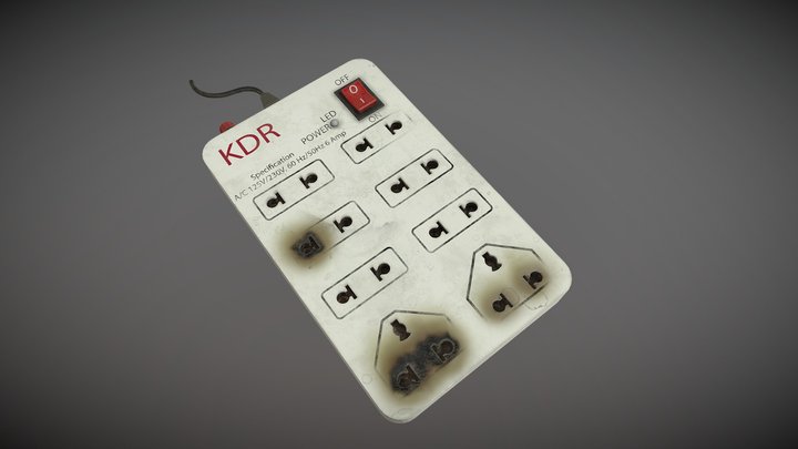 Switch Board Burnt 3D Model