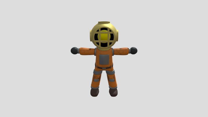 Diver for 3D Exam 3D Model