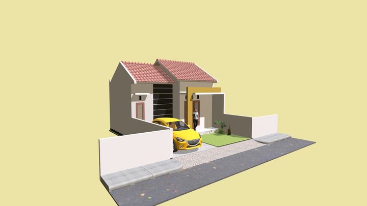 LT1-014 Minimalist House 6,5x10 m 3D Model