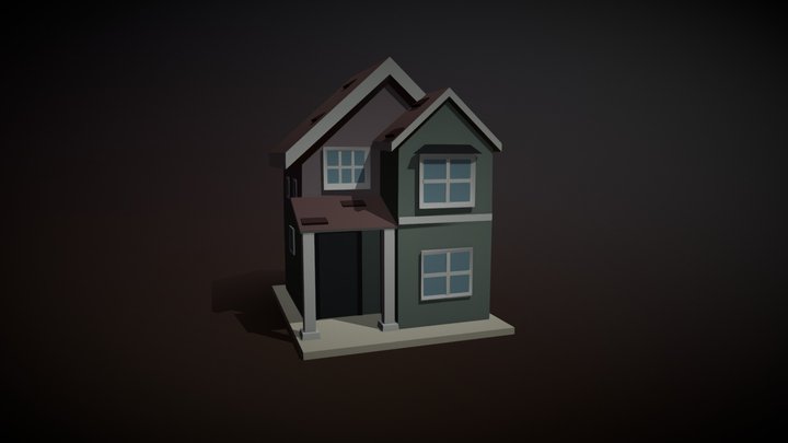 Suburban House 3D Model