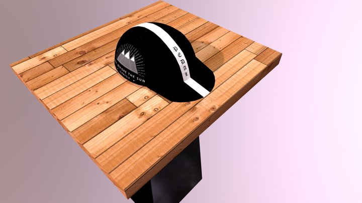 Cycling Cap Black 3D Model