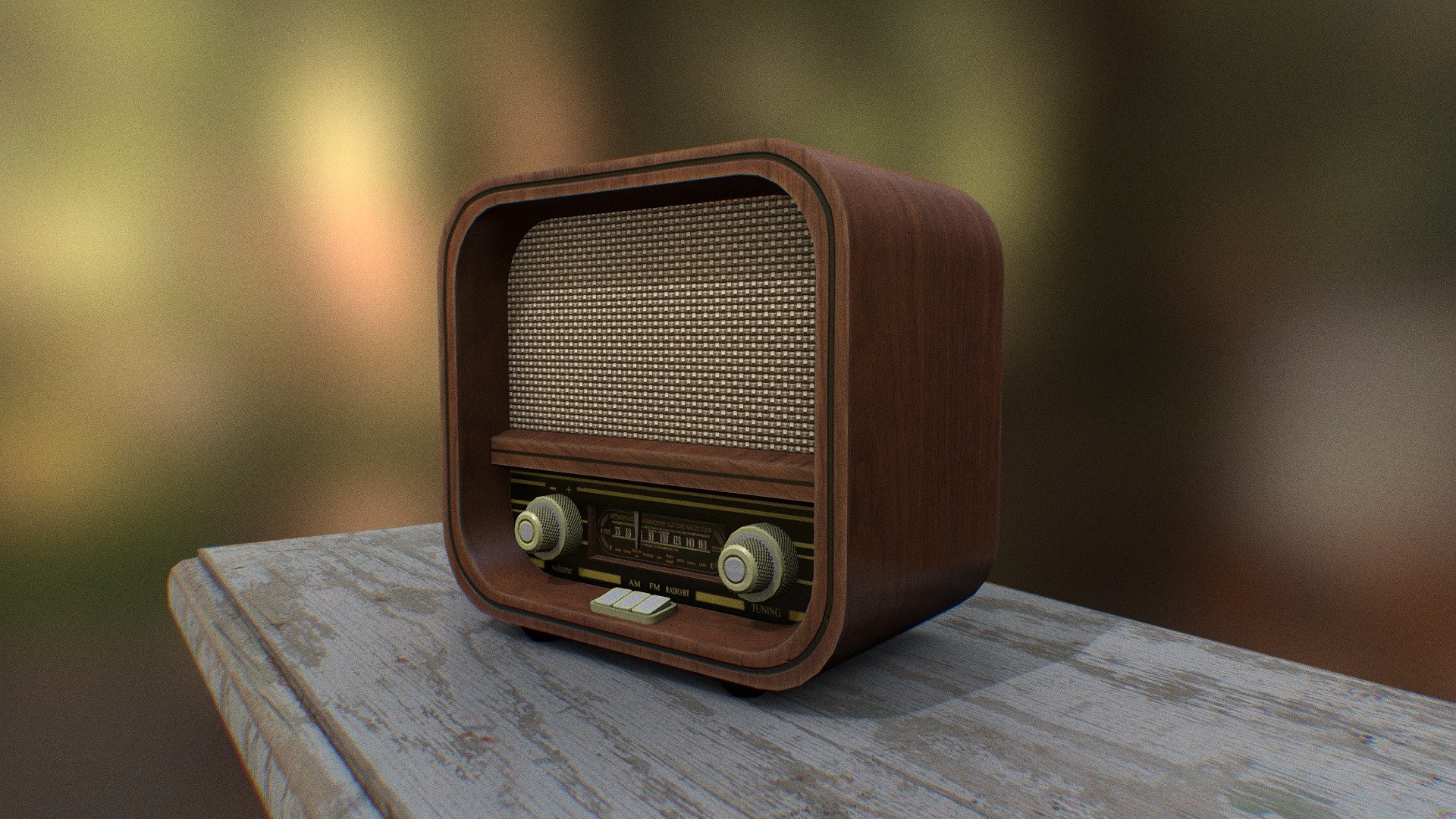 VINTAGE RETRO RADIO Download Free 3D Model By Pavlo Holubov 26fb0de 