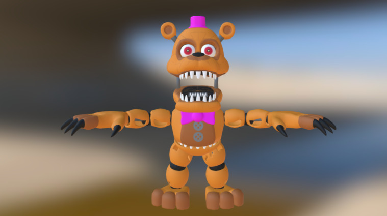 ADVENTURE NIGHTMARE FREDBEAR (refait) - Download Free 3D model by  laulaublender (@laulau2567) [26fb143]