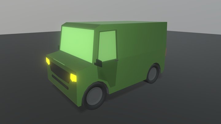 Van Low Poly 3D Model