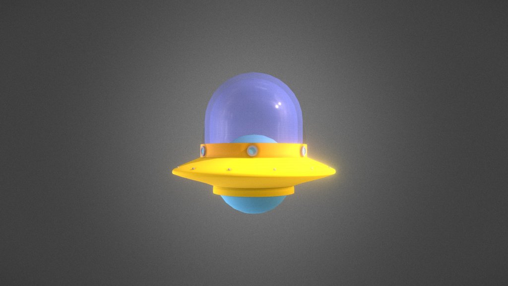 Chibi UFO - Low Poly