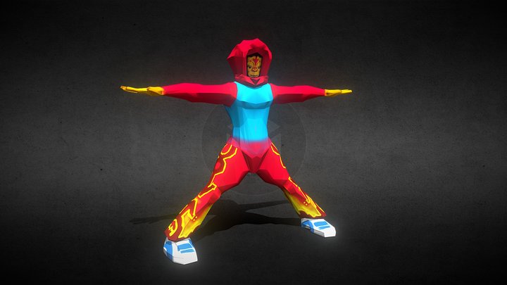 b-boy power 3D Model