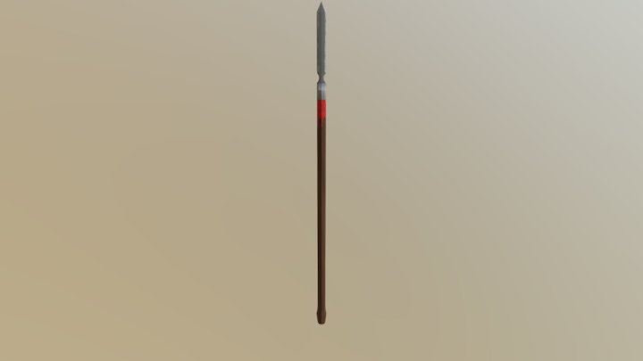 Short Metal Spear 3D Model