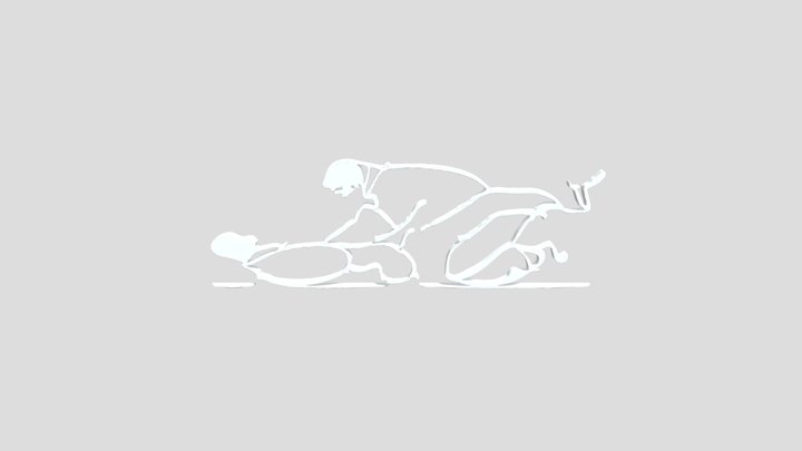 Jiu-Jitsu Neon Art 3D Model