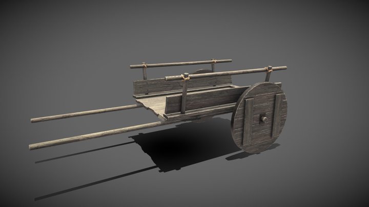 Small Medival Cart 3D Model