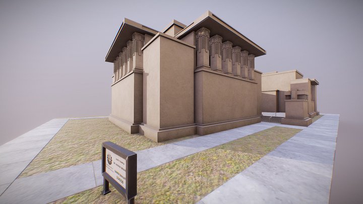 Unity Temple ( frank lloyd wright ) 3D Model