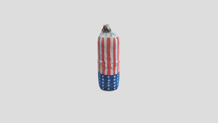 Boxing Bag - American Flag Pattern 3D Model