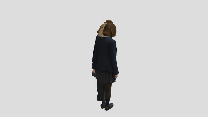 group of woman look down 3D Model