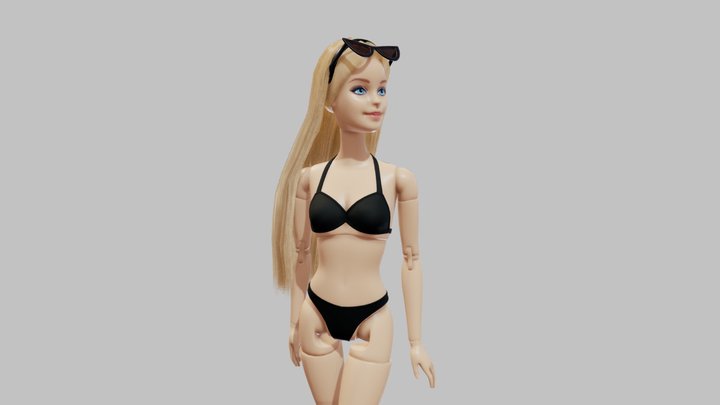 Barbie Doll Rigged 3D Model