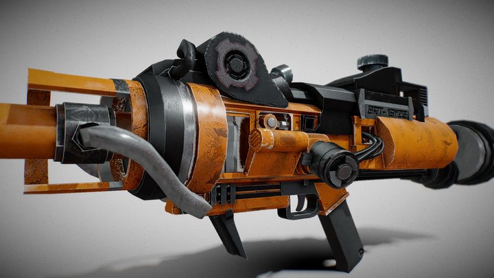 BRT-BLASTER v1 — Optimized Game-Ready Weapon 3D Model