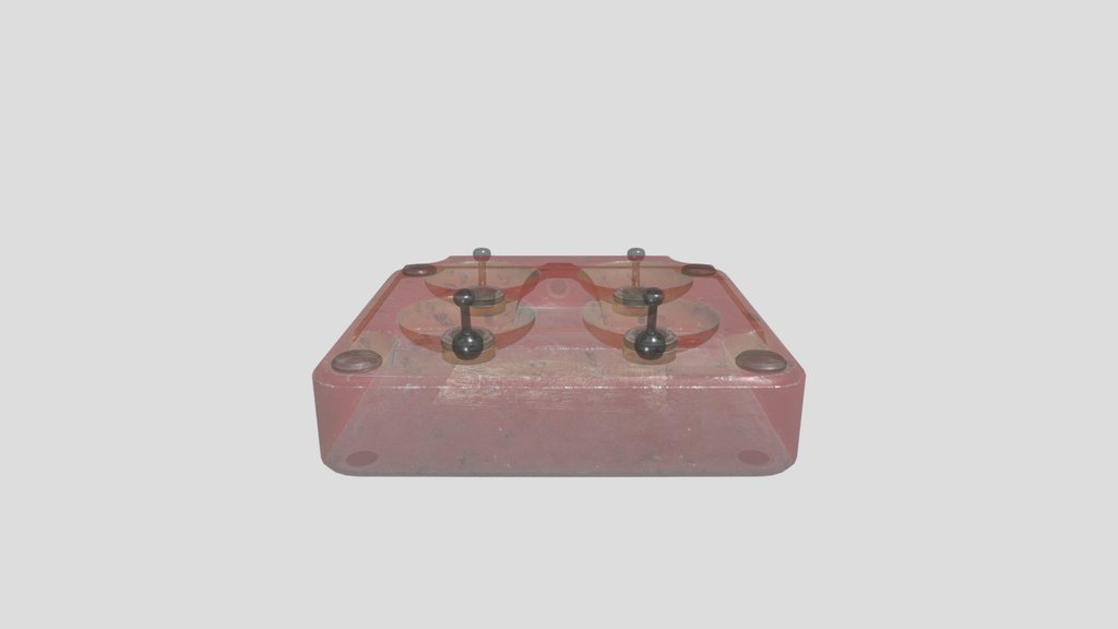 Vintage Industrial 2x2 Light Switch Red