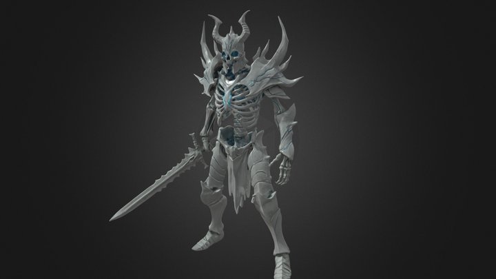 White Scary Skeleton Knight