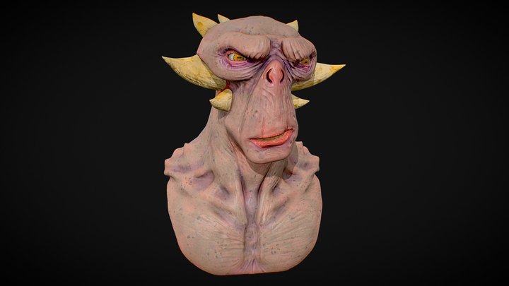 Alien Sculpt – From Blockout to Final Render 3D Model