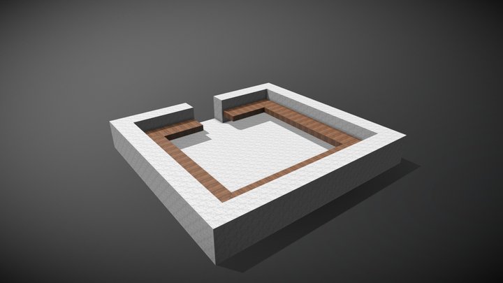 Скамья у очага 3D Model