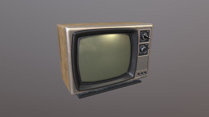 Old TV (XYZ) 3D Model