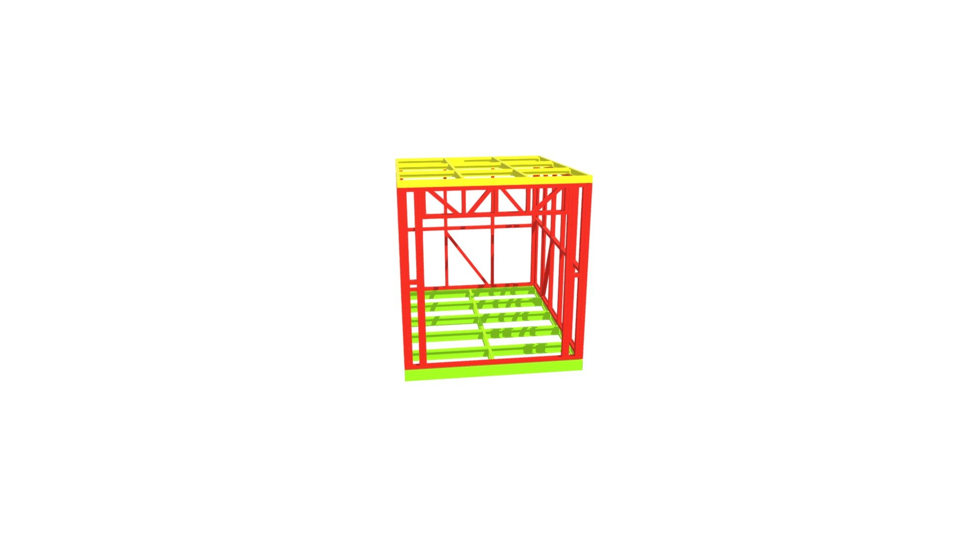 2.4m x 3.0m Shed - 3D model by Steel Frames Direct & Go Tiny Frame Kits ...