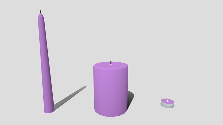 simple lowpoly candles