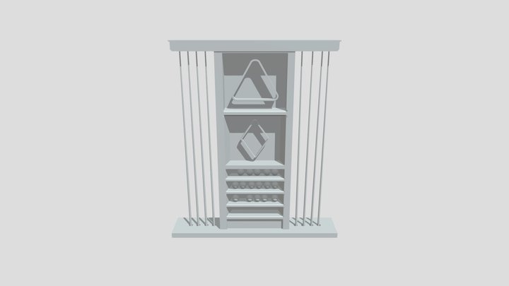 Pool Cue Rack GEO 3D Model