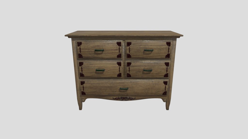 Old Bright Brown Ornament Locker