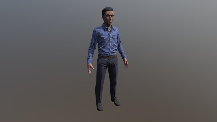 Casually Dressed Man 3D Model
