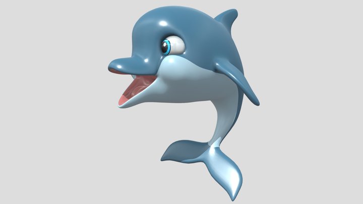 Cartoon Dolphin 3D Model