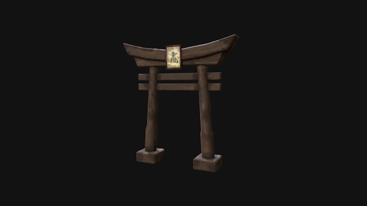 Torii Gate 3D Model