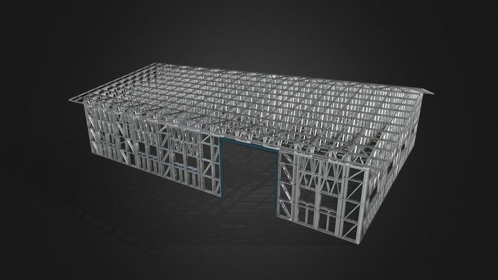 Производственное здание – Сахалин 3D Model