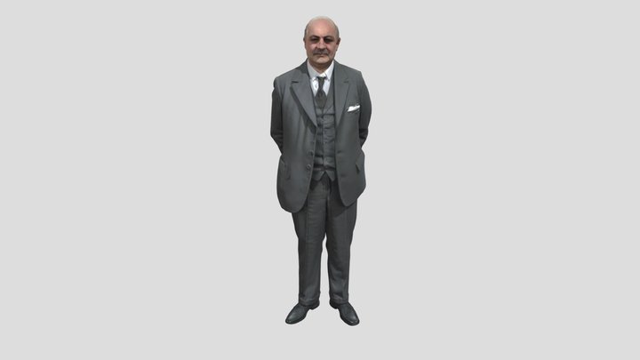 Distinguished Gentleman in Suit 3D Model