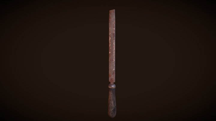 Low-Poly Vintage File. 3D Model