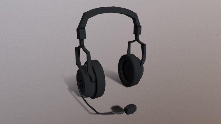 Lowpoly Gaming Headphones