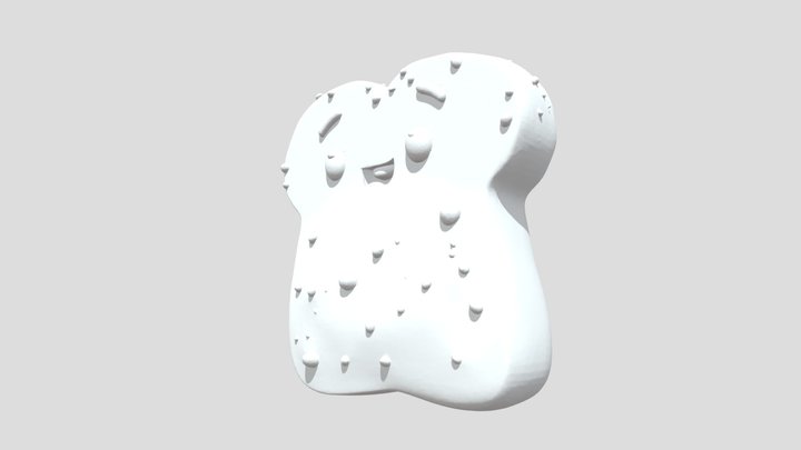 bread slice cartoon style 3D Model