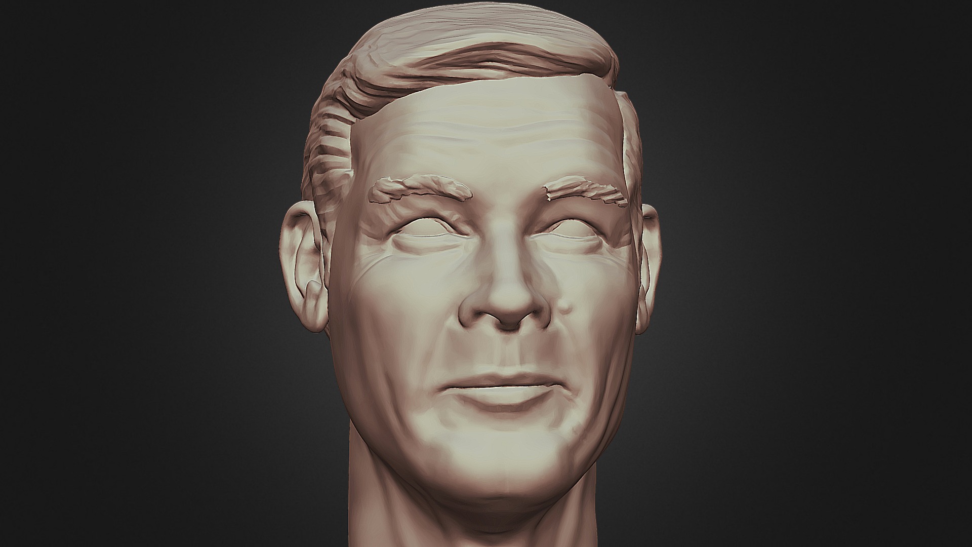 3D model Roger Moore - This is a 3D model of the Roger Moore. The 3D model is about a statue of a man.