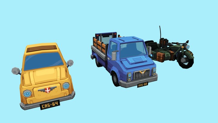 Megaman Legend Inspired Vehicles 3D Model